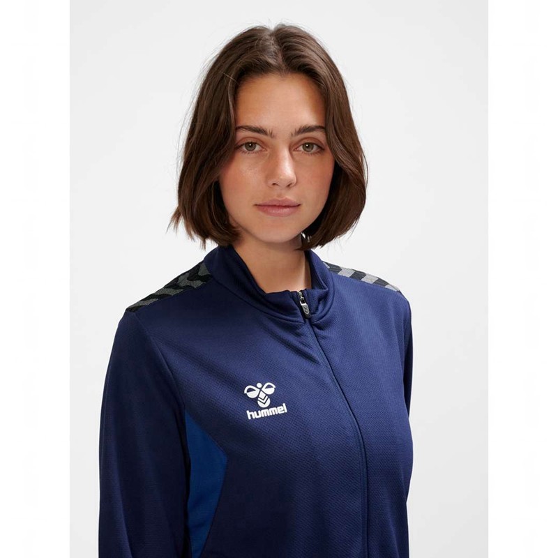 Hummel Authentic Pl Zip Ženske Dukserice Tamnoplave | 566492-970