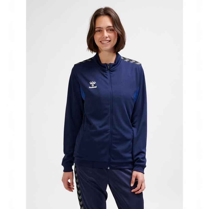 Hummel Authentic Pl Zip Ženske Dukserice Tamnoplave | 566492-970