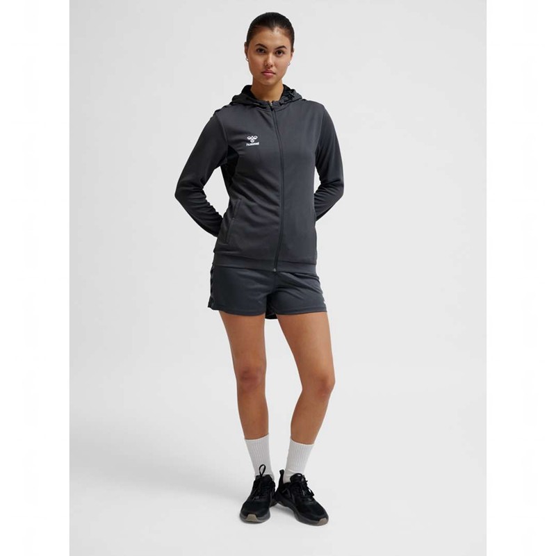 Hummel Authentic Pl Zip Ženske Majica s Kapuljačom Crne | 292518-741