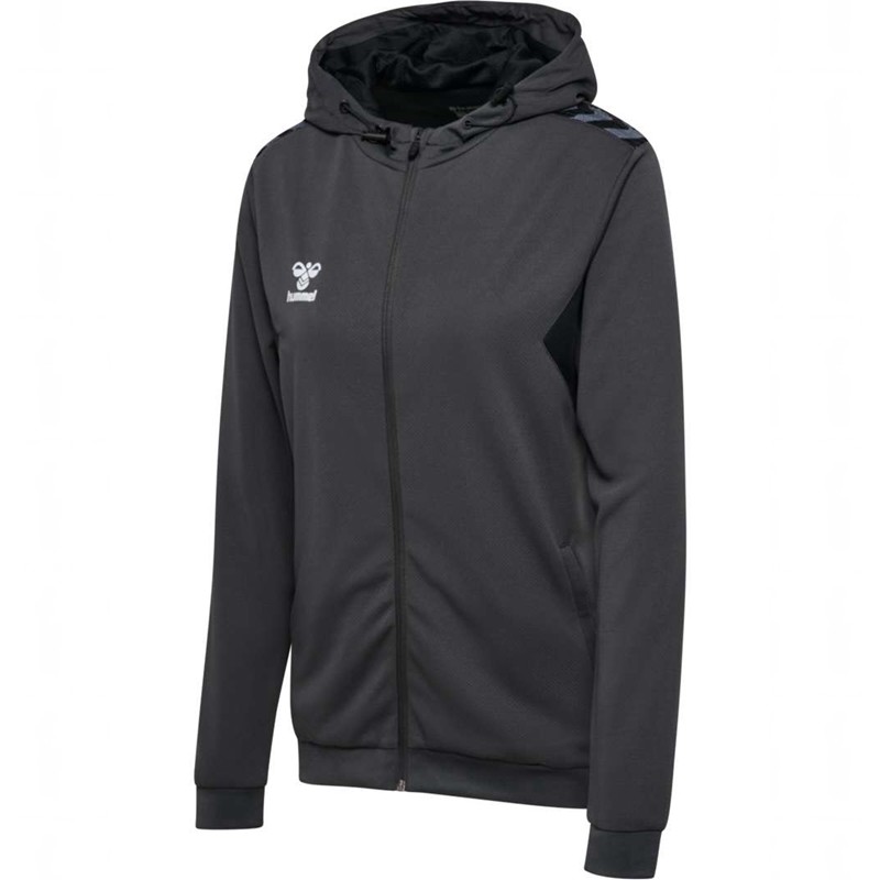 Hummel Authentic Pl Zip Ženske Majica s Kapuljačom Crne | 292518-741