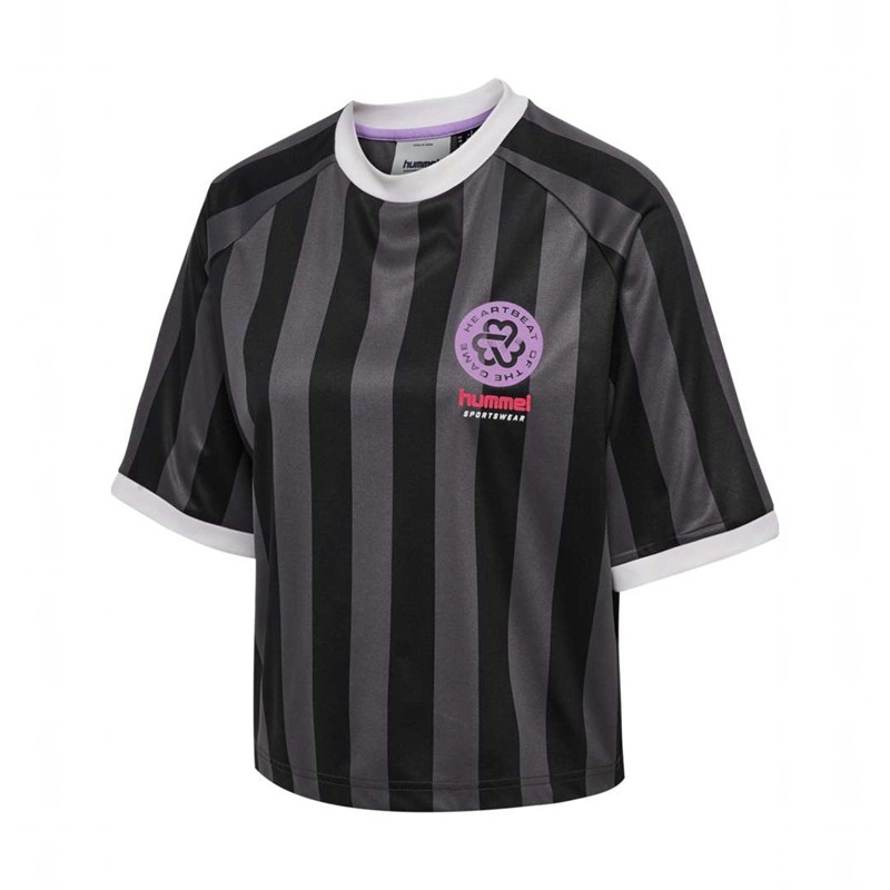 Hummel Boxy Bee Mine Shirt S/S Ženske Kratke Hlače Crne | 830931-877