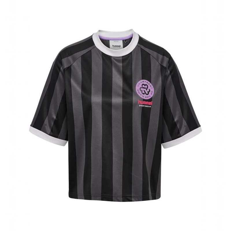 Hummel Boxy Bee Mine Shirt S/S Ženske Kratke Hlače Crne | 830931-877