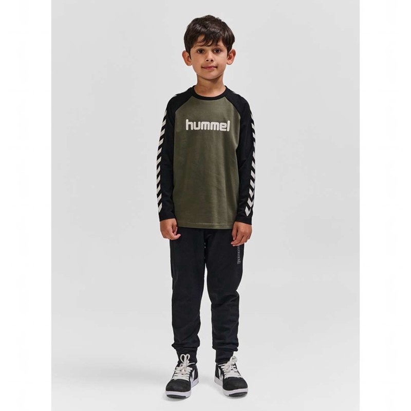 Hummel Boys L/S Dječje Majice Maslinasto Zelene | 253886-355