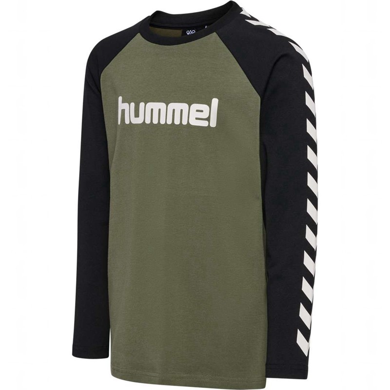 Hummel Boys L/S Dječje Majice Maslinasto Zelene | 253886-355