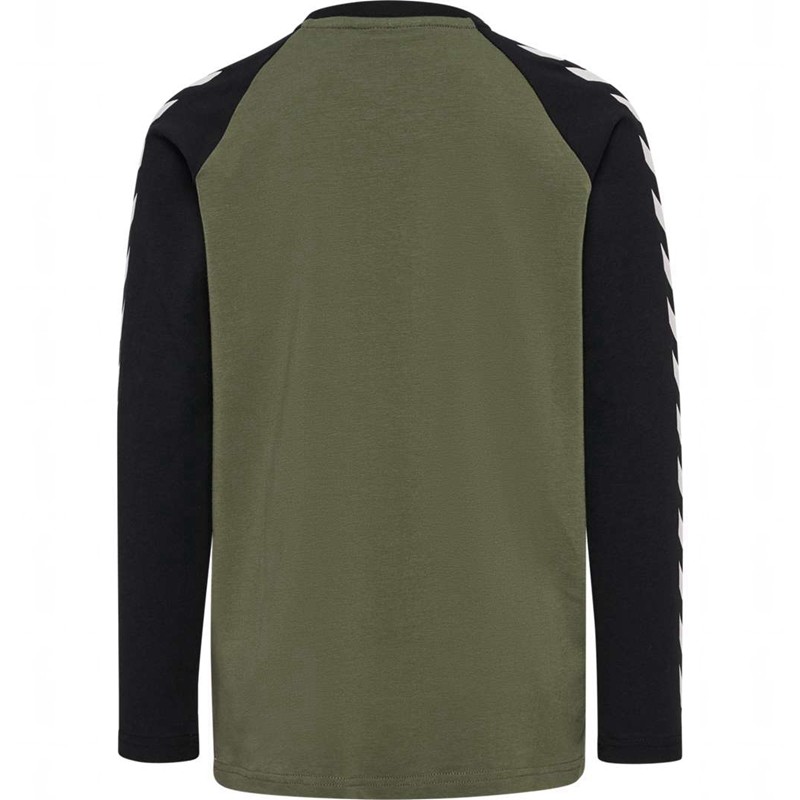 Hummel Boys L/S Dječje Majice Maslinasto Zelene | 253886-355