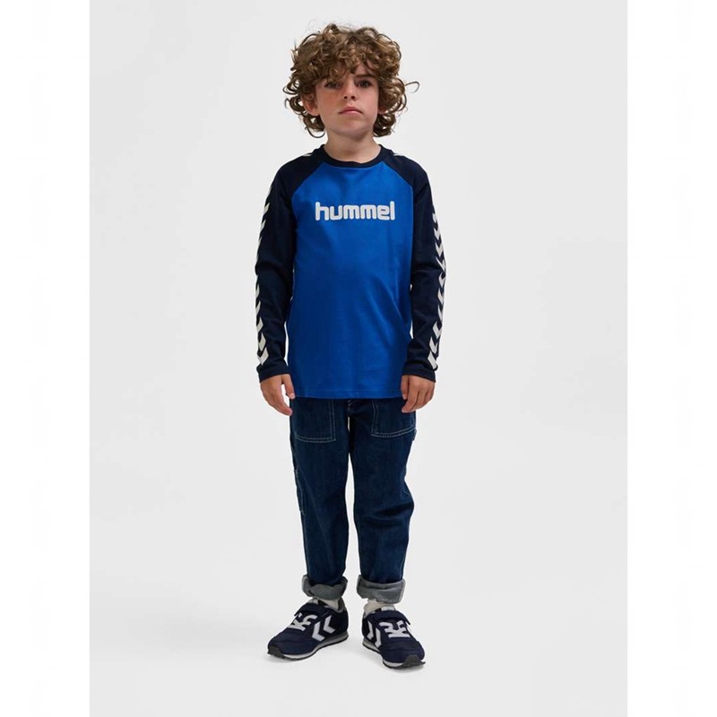 Hummel Boys L/S Dječje Majice Plave | 640163-818