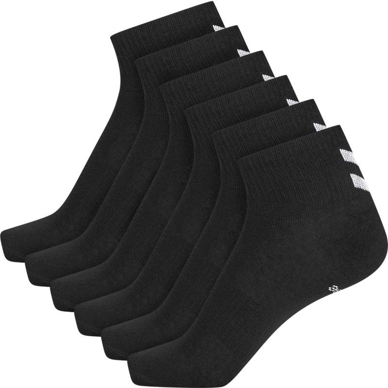 Hummel Chevron 6-pack Mid Cut Ženske Čarape Crne | 016233-094