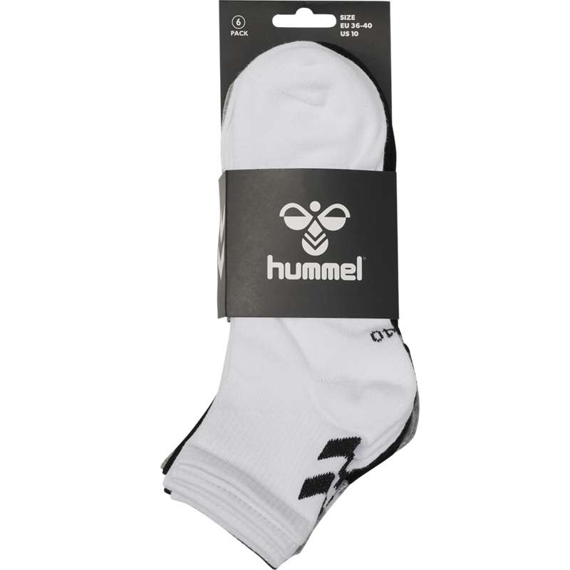Hummel Chevron 6-pack Mid Cuts Muške Čarape Crne | 056597-231