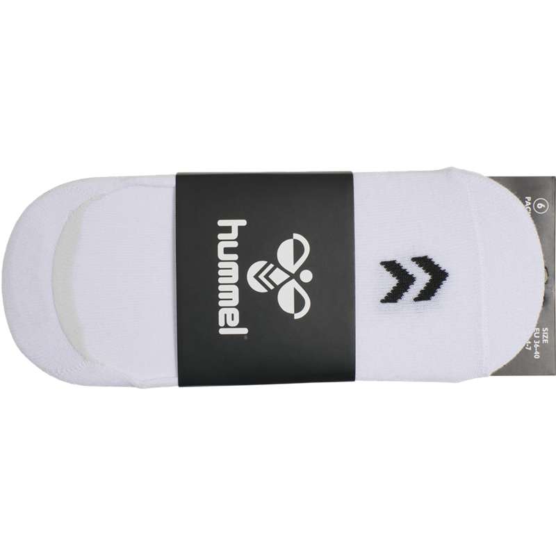 Hummel Chevron 6-pack No Shows Muške Čarape Bijele | 543060-301