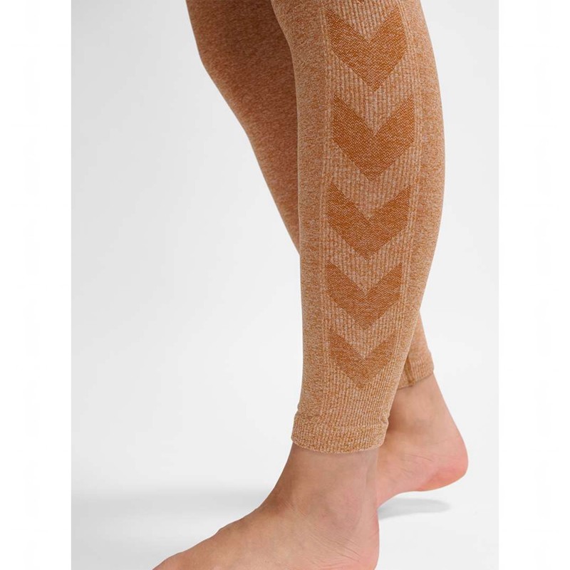 Hummel Ci Seamless Mid Waist Ženske Majice Smeđe | 228215-550