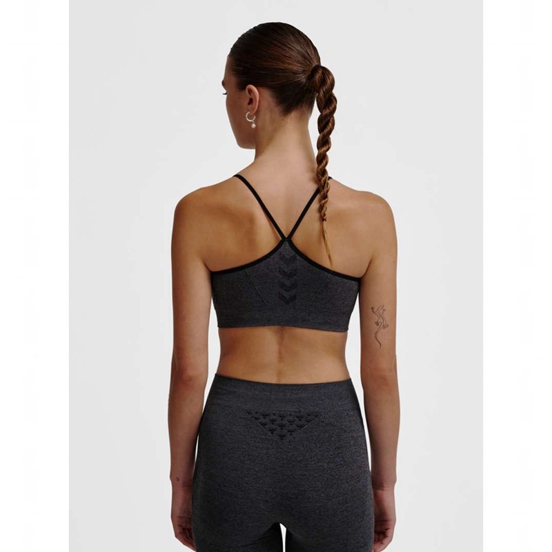 Hummel Ci Seamless Scrunch Ženske Sportski Grudnjak Crne | 357389-414