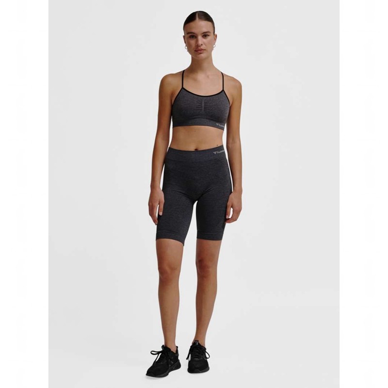 Hummel Ci Seamless Scrunch Ženske Sportski Grudnjak Crne | 357389-414
