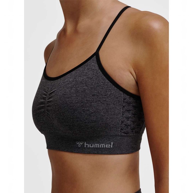 Hummel Ci Seamless Scrunch Ženske Sportski Grudnjak Crne | 357389-414