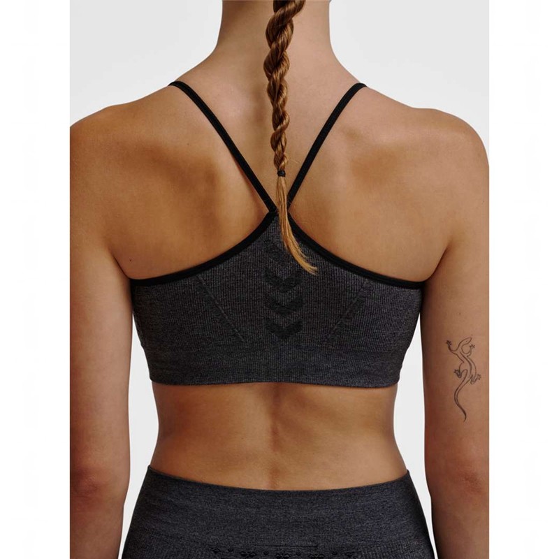 Hummel Ci Seamless Scrunch Ženske Sportski Grudnjak Crne | 357389-414