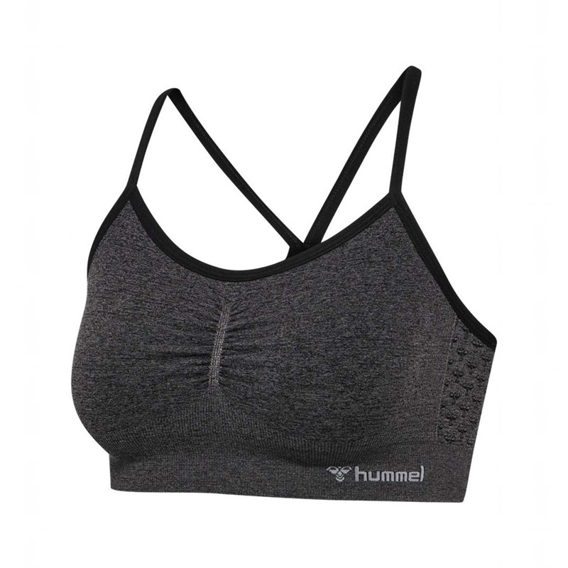 Hummel Ci Seamless Scrunch Ženske Sportski Grudnjak Crne | 357389-414