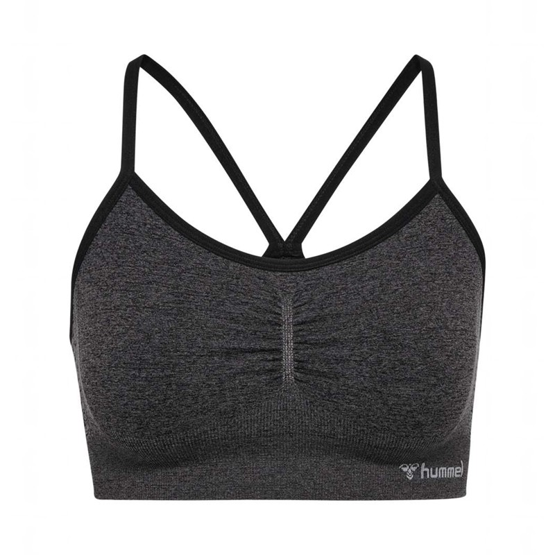 Hummel Ci Seamless Scrunch Ženske Sportski Grudnjak Crne | 357389-414