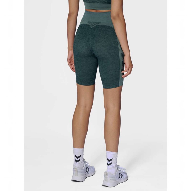 Hummel Clea Seamless Cycling Ženske Kratke Hlače Zelene | 950622-291