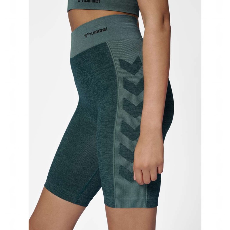 Hummel Clea Seamless Cycling Ženske Kratke Hlače Zelene | 950622-291