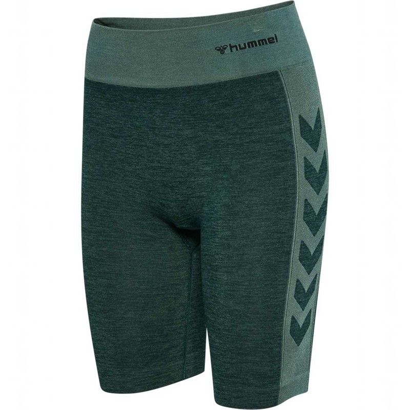 Hummel Clea Seamless Cycling Ženske Kratke Hlače Zelene | 950622-291