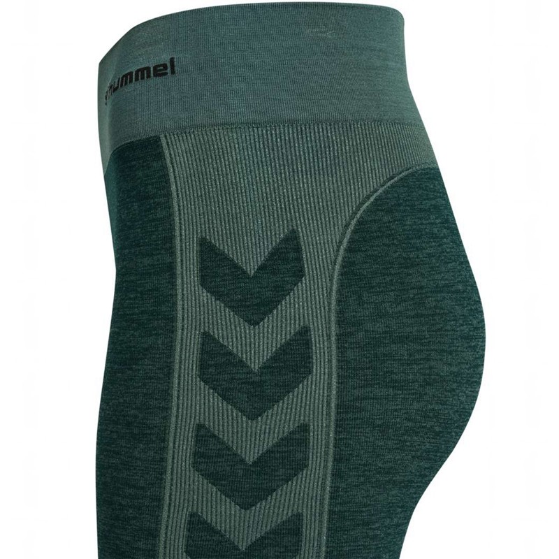 Hummel Clea Seamless Cycling Ženske Kratke Hlače Zelene | 950622-291