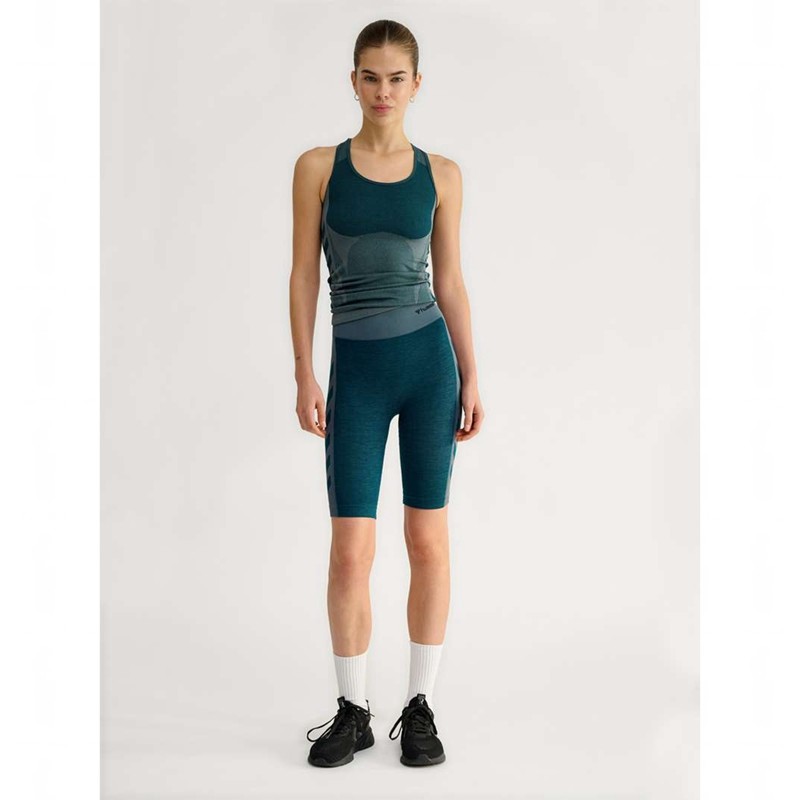 Hummel Clea Seamless Cycling Ženske Kratke Hlače Plave | 862192-565