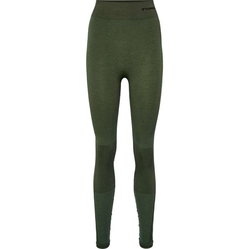 Hummel Clea Seamless Mid Waist Ženske Hlače Zelene | 667992-232