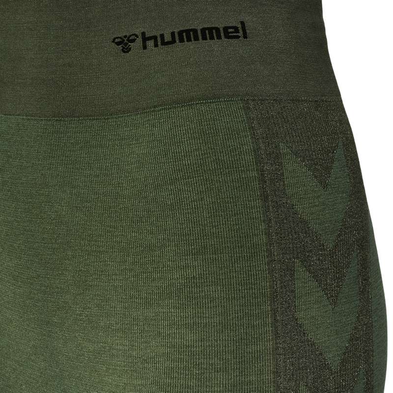 Hummel Clea Seamless Mid Waist Ženske Hlače Zelene | 667992-232