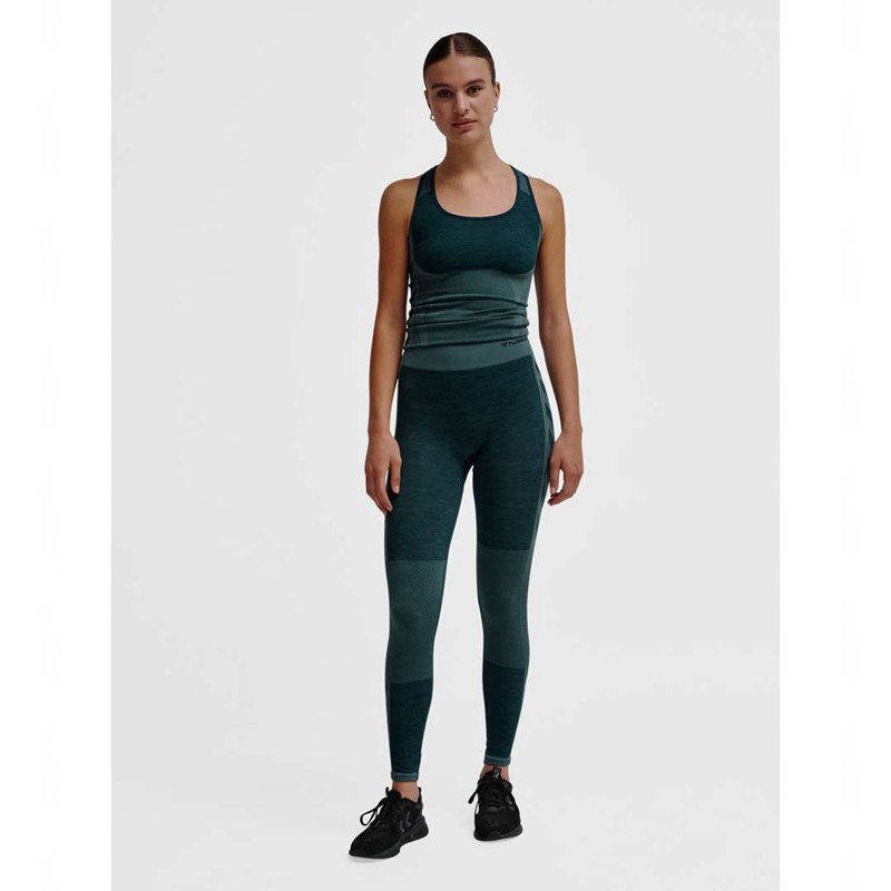 Hummel Clea Seamless Mid Waist Ženske Hulahopke Zelene | 978668-274