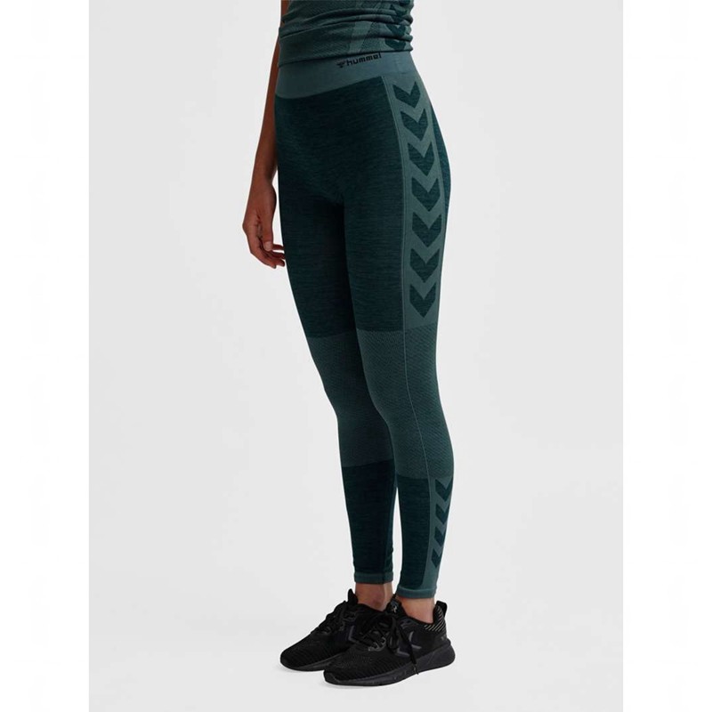 Hummel Clea Seamless Mid Waist Ženske Hulahopke Zelene | 978668-274