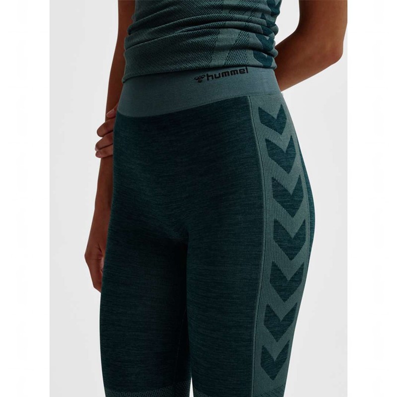 Hummel Clea Seamless Mid Waist Ženske Hulahopke Zelene | 978668-274