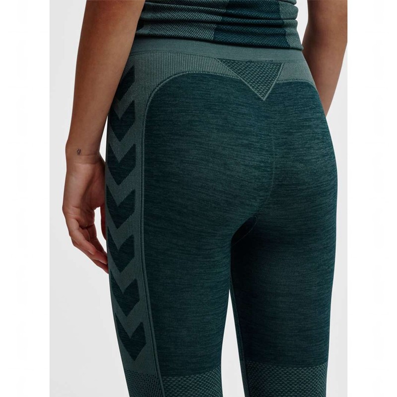Hummel Clea Seamless Mid Waist Ženske Hulahopke Zelene | 978668-274