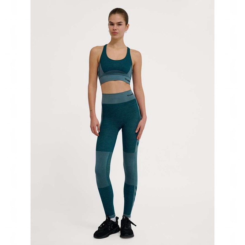 Hummel Clea Seamless Mid Waist Ženske Hulahopke Plave | 932816-457