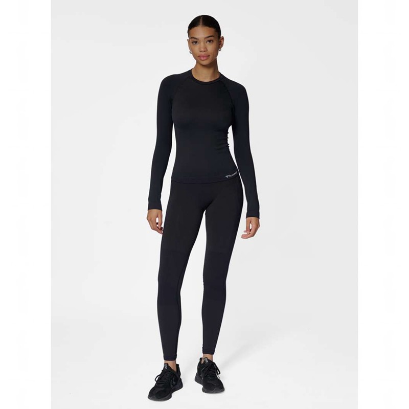 Hummel Clea Seamless Tight L/S Ženske Jakne Crne | 340232-514