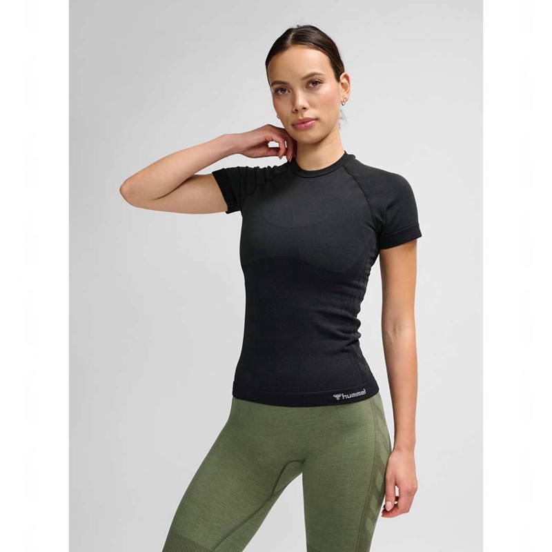 Hummel Clea Seamless Tight Ženske Majica s Kapuljačom Crne | 837165-430