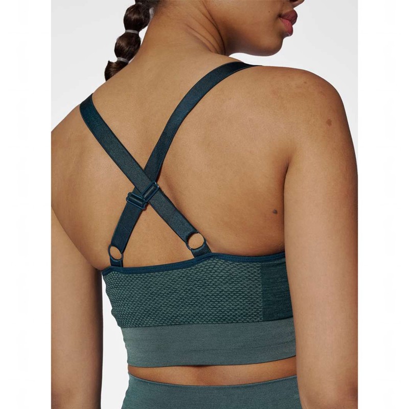 Hummel Clea Seamless Top Ženske Sportski Grudnjak Zelene | 985021-067
