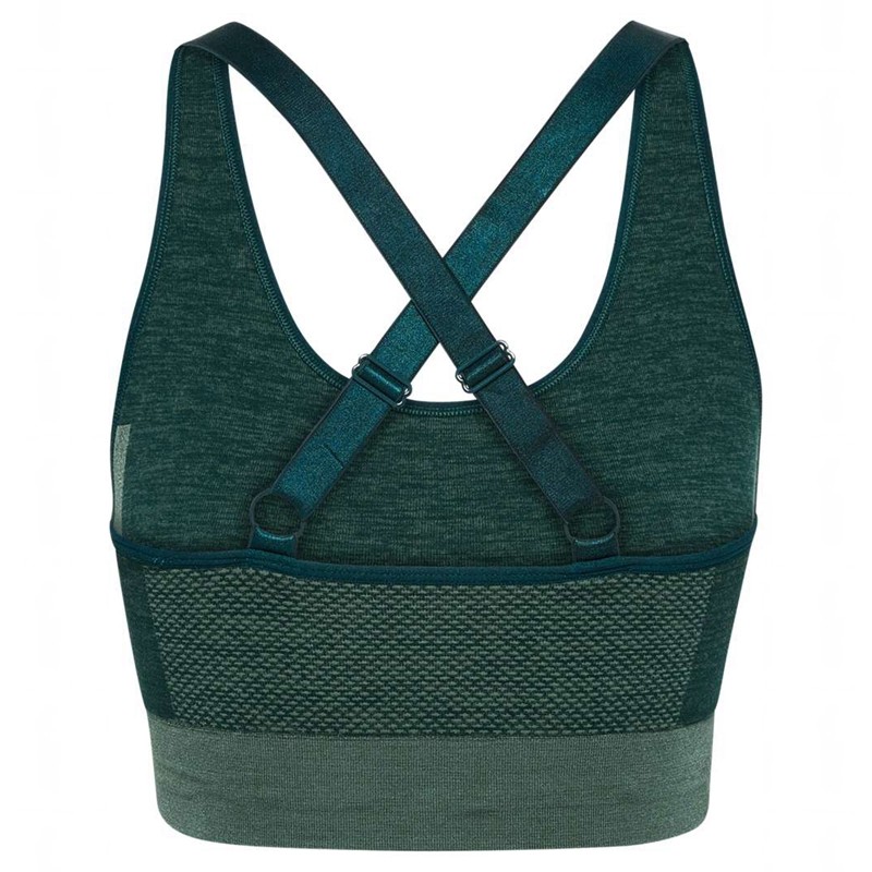 Hummel Clea Seamless Top Ženske Sportski Grudnjak Zelene | 985021-067