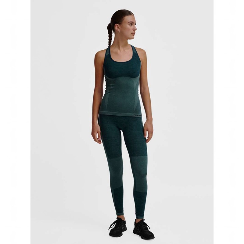 Hummel Clea Seamless Ženske Kratke Hlače Zelene | 794960-426