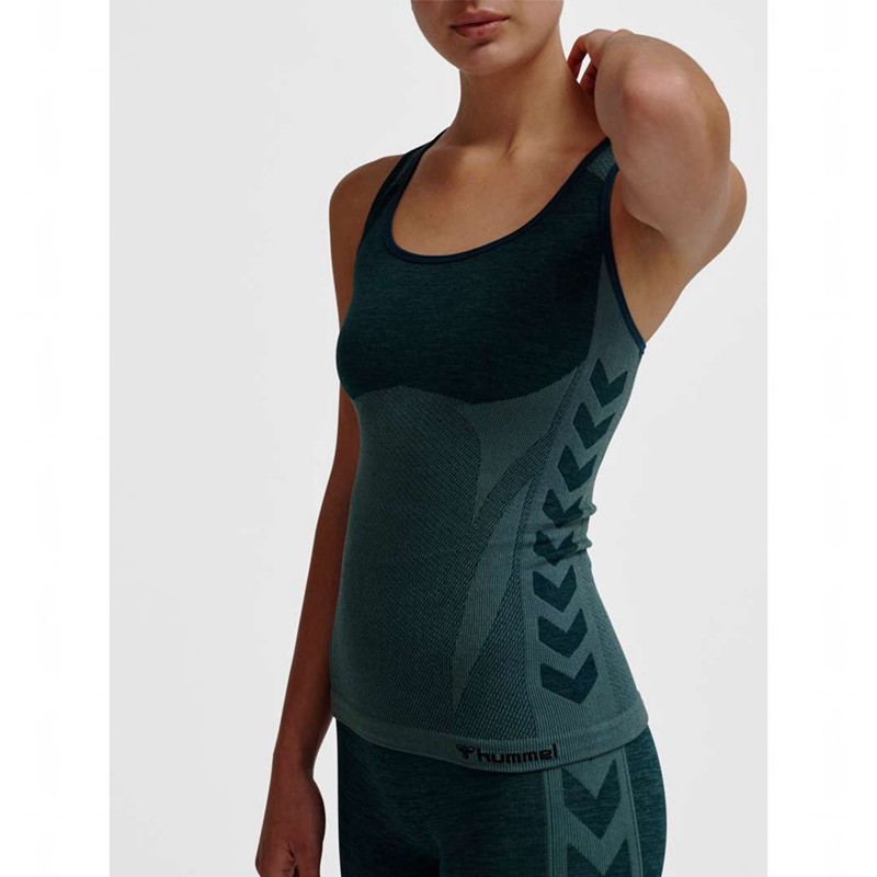 Hummel Clea Seamless Ženske Kratke Hlače Zelene | 794960-426