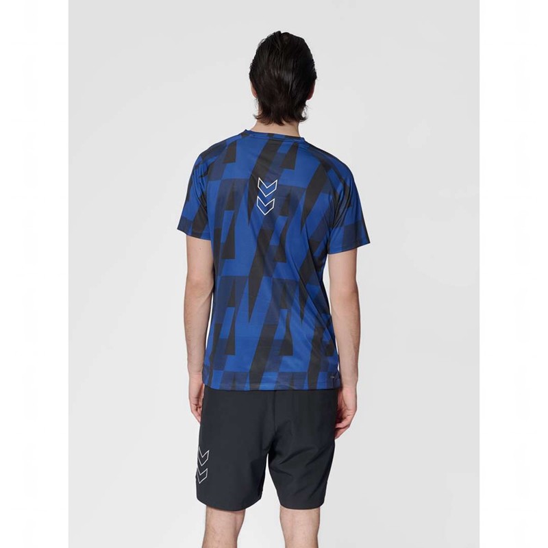 Hummel Court Aop Light Weight Muške Majice Plave | 567874-965