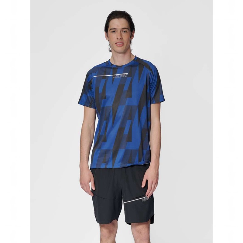 Hummel Court Aop Light Weight Muške Majice Plave | 567874-965