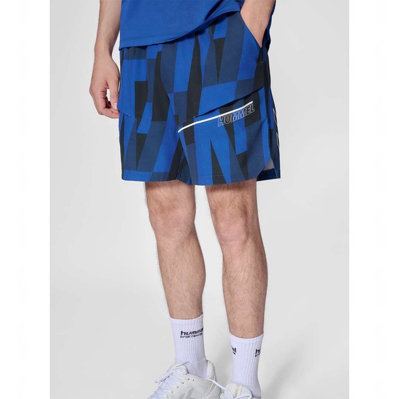 Hummel Court Aop Pocket Muške Kratke Hlače Plave | 383310-490