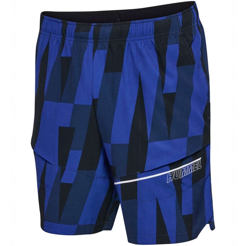 Hummel Court Aop Pocket Muške Kratke Hlače Plave | 383310-490