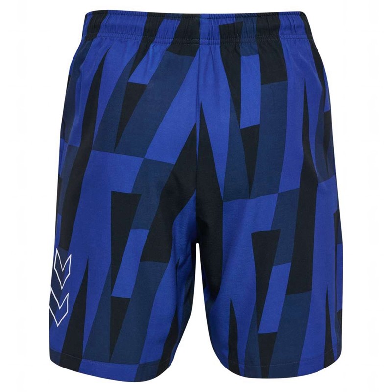 Hummel Court Aop Pocket Muške Kratke Hlače Plave | 383310-490