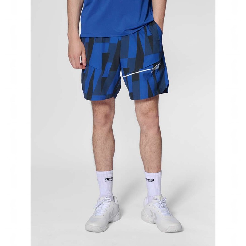 Hummel Court Aop Pocket Muške Kratke Hlače Plave | 383310-490