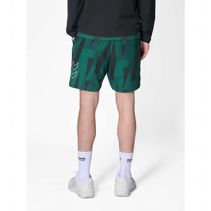 Hummel Court Aop Pocket Muške Kratke Hlače Zelene | 691717-888