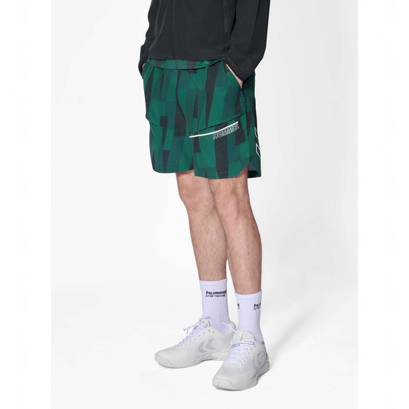 Hummel Court Aop Pocket Muške Kratke Hlače Zelene | 691717-888