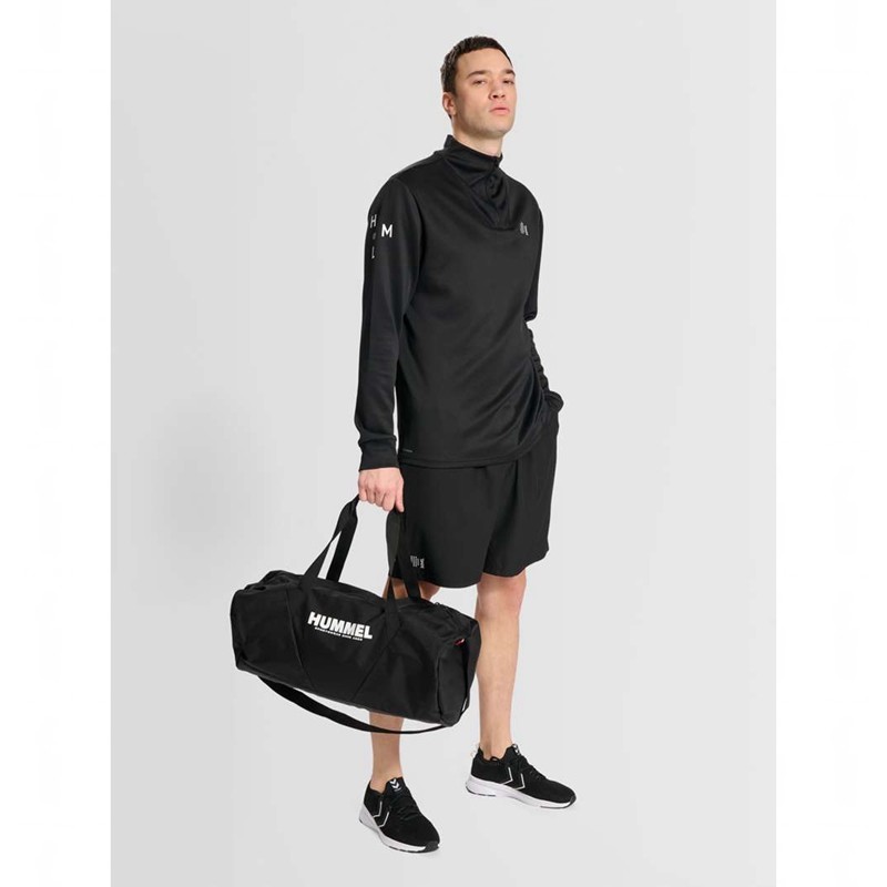 Hummel Court Half Zip L/S Muške Dukserice Crne | 756383-794