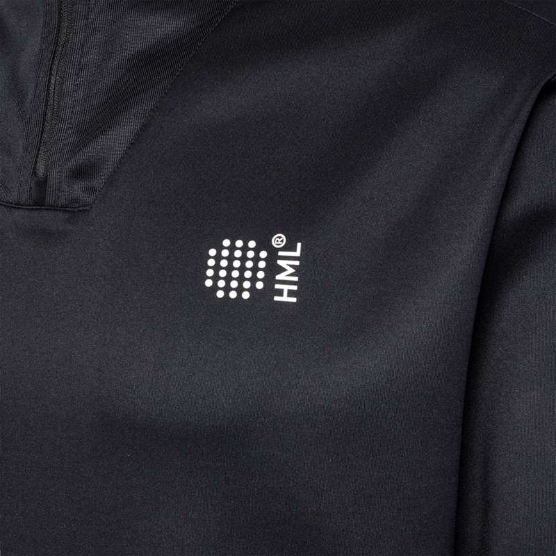 Hummel Court Half Zip L/S Muške Dukserice Crne | 756383-794