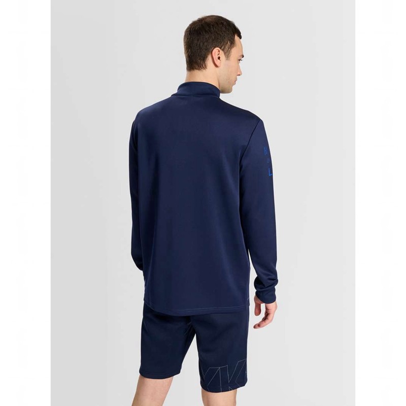 Hummel Court Half Zip L/S Muške Dukserice Tamnoplave | 468047-514