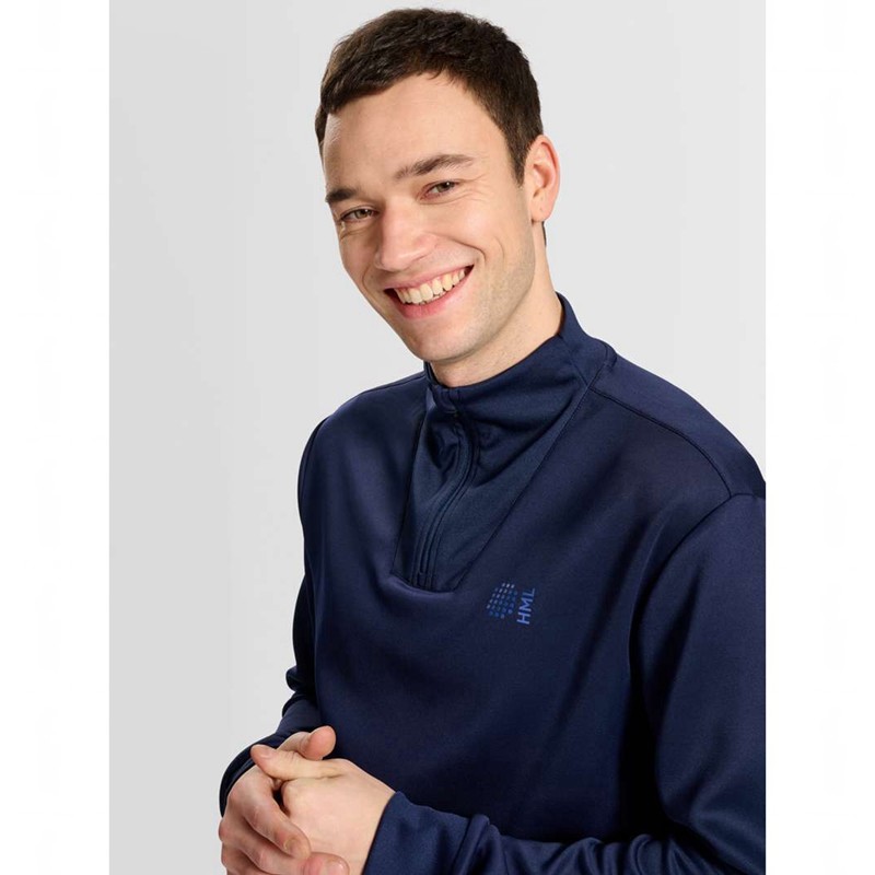 Hummel Court Half Zip L/S Muške Dukserice Tamnoplave | 468047-514